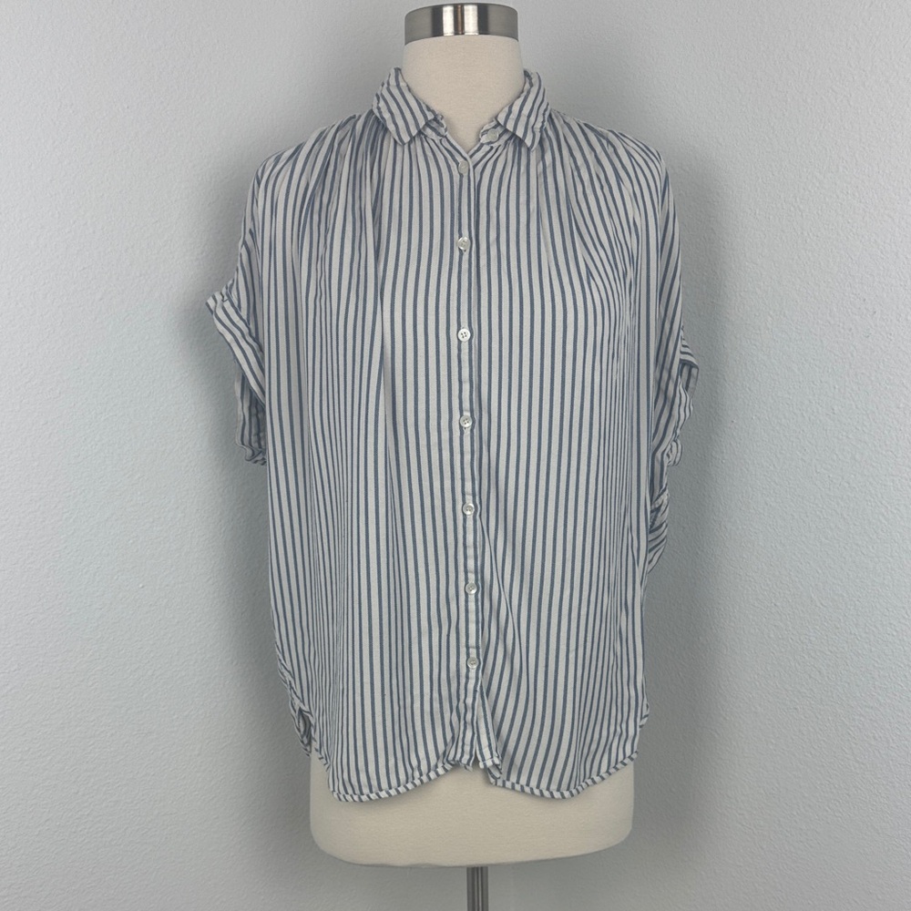 Madewell Blue and White Striped Top, Sz M